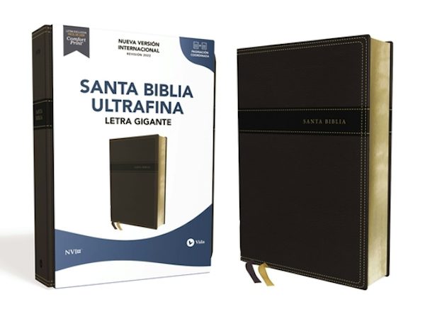 Cover image for Nvi, Santa Biblia, Revisi�n 2022, Ultrafina, Letra Gigante, Leathersoft, Negro, Palabras de Jes�s En Rojo, Comfort Print, isbn: 9780829771848