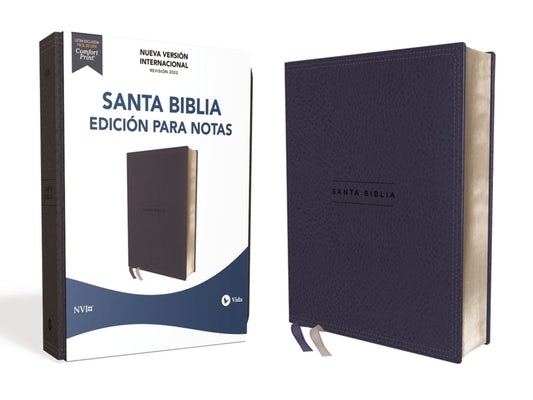 Cover image for Nvi, Santa Biblia, Revisión 2022, Edición Para Notas, Leathersoft, Azul Marino, Palabras de Jesús En Rojo, Comfort Print, isbn: 9780829771886
