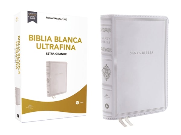 Cover image for Rvr60, Santa Biblia, Letra Grande, Bodas, Bautismo, Presentaci�n/Dedicaci�n Y Cumplea�os, Leathersoft, Blanco, Comfort Print, isbn: 9780829772135
