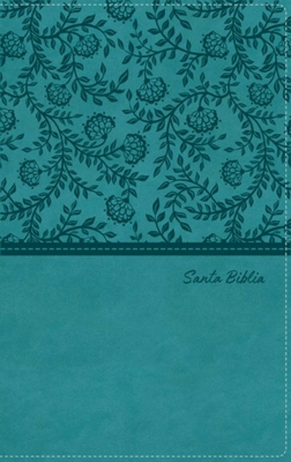 Cover image for Rvr60, Santa Biblia, Tierra Santa, Letra Grande, Leathersoft, Turquesa, Con Cierre, Palabras de Jes�s En Rojo, Comfort Print, isbn: 9780829772159