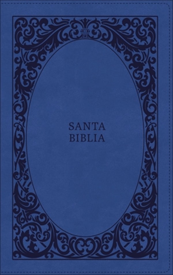 Cover image for Rvr60, Santa Biblia, Tierra Santa, Letra Grande, Leathersoft, Azul, Con Cierre, Palabras de Jes�s En Rojo, Comfort Print, isbn: 9780829772173