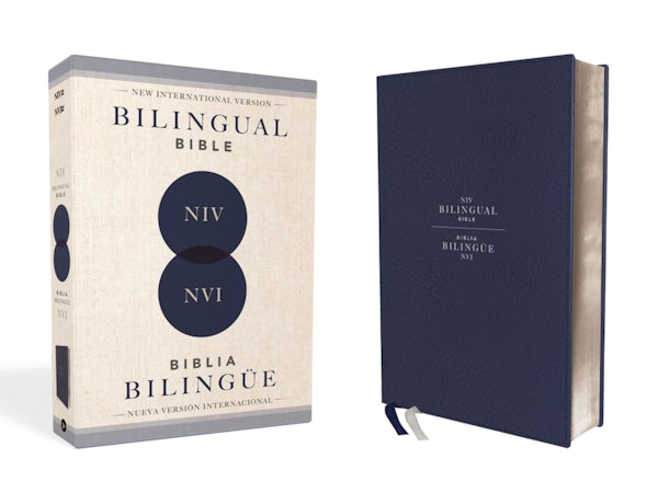 Cover image for Niv/NVI Bilingual Bible, Revised Text 2022, Leathersoft, Navy / Niv/Nvi, Biblia Biling�e, Revisi�n 2022, Leathersoft, Azul A�il, isbn: 9780829772715