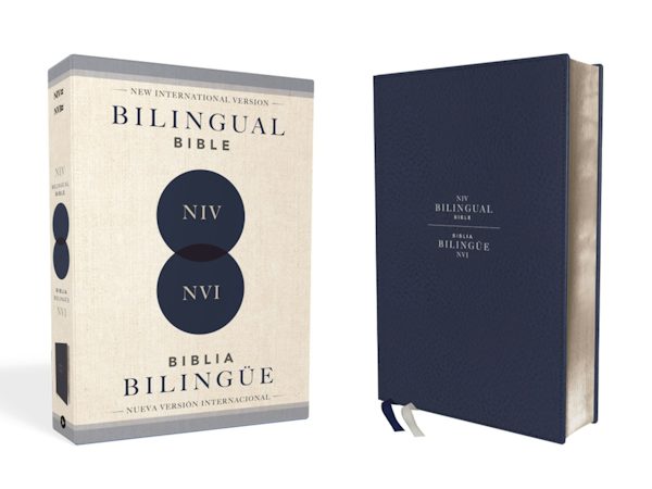 Cover image for Niv/NVI Bilingual Bible, Revised Text 2022, Leathersoft, Navy / Niv/Nvi, Biblia Biling�e, Revisi�n 2022, Leathersoft, Azul A�il, isbn: 9780829772715