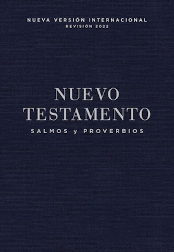 Cover image for Nvi, Nuevo Testamento de Bolsillo, Con Salmos Y Proverbios, Revisi�n 2022, Tapa R�stica, Azul A�il, isbn: 9780829773019
