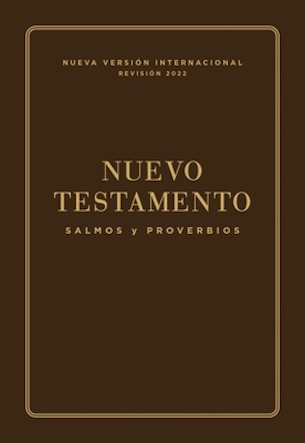Cover image for Nvi, Nuevo Testamento de Bolsillo, Con Salmos Y Proverbios, Revisi�n 2022, Leatherflex, Caf�, isbn: 9780829773033