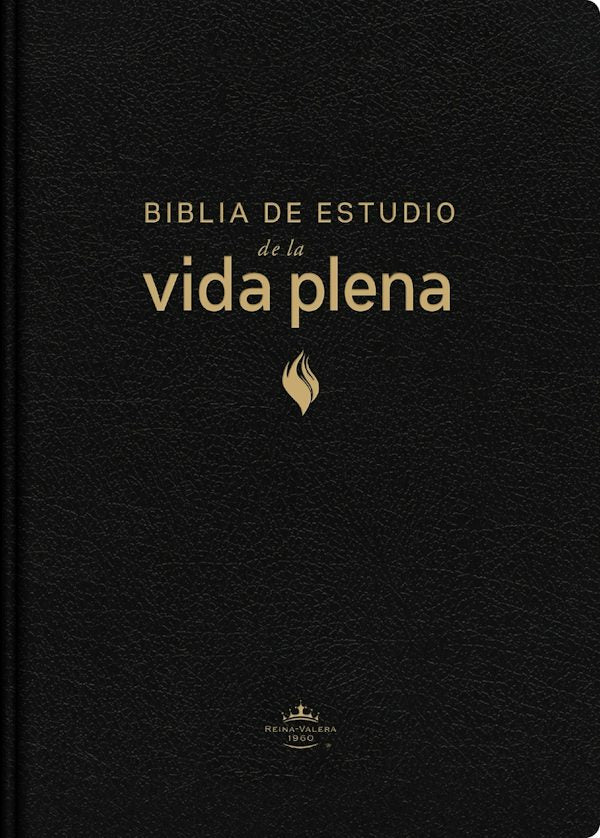 Cover image for Rvr60, Biblia de Estudio de la Vida Plena, Edici�n Cl�sica, Piel Fabricada, Negro, Palabras de Jes�s En Rojo, Comfort Print, isbn: 9780829773569