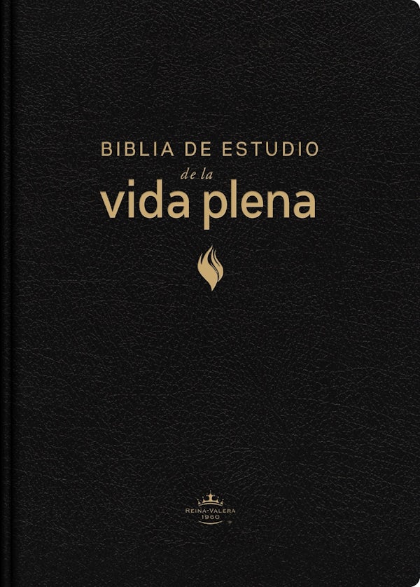 Cover image for Rvr60, Biblia de Estudio de la Vida Plena, Edici�n Cl�sica, Piel Fabricada, Negro, Con �ndice, Palabras de Jes�s En Rojo, Comfort Print, isbn: 9780829773576