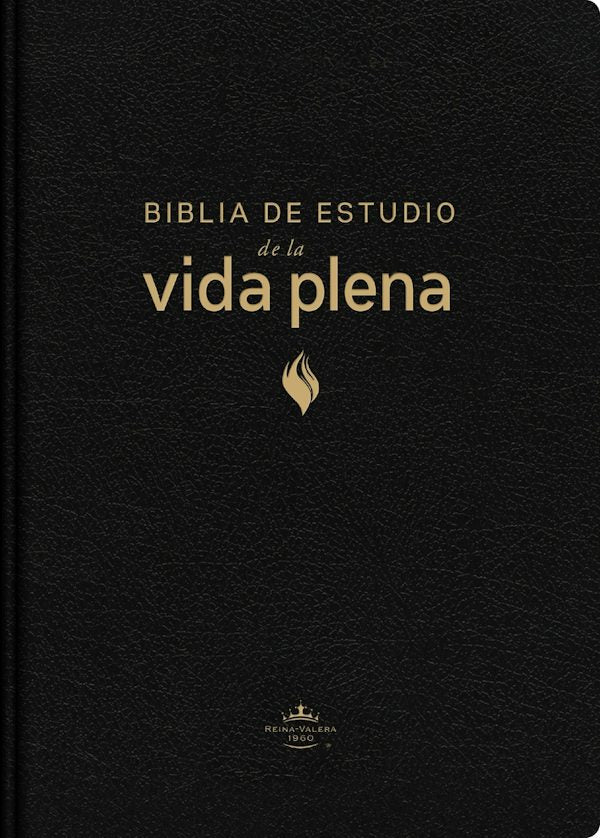 Cover image for Rvr60, Biblia de Estudio de la Vida Plena, Edici�n Cl�sica, Piel Fabricada, Negro, Con �ndice, Palabras de Jes�s En Rojo, Comfort Print, isbn: 9780829773576