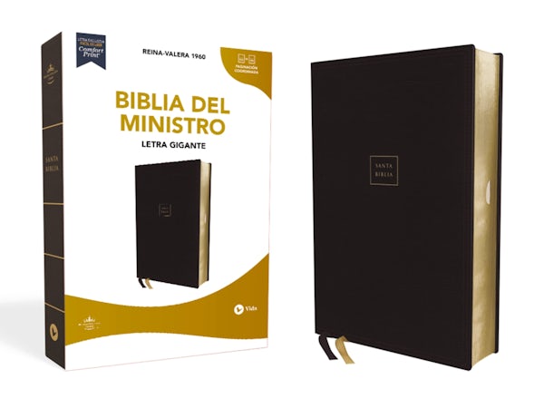 Cover image for Rvr60, Biblia del Ministro, Letra Gigante, Leathersoft, Negro, Palabras de Jes�s En Rojo, Comfort Print, isbn: 9780829773620