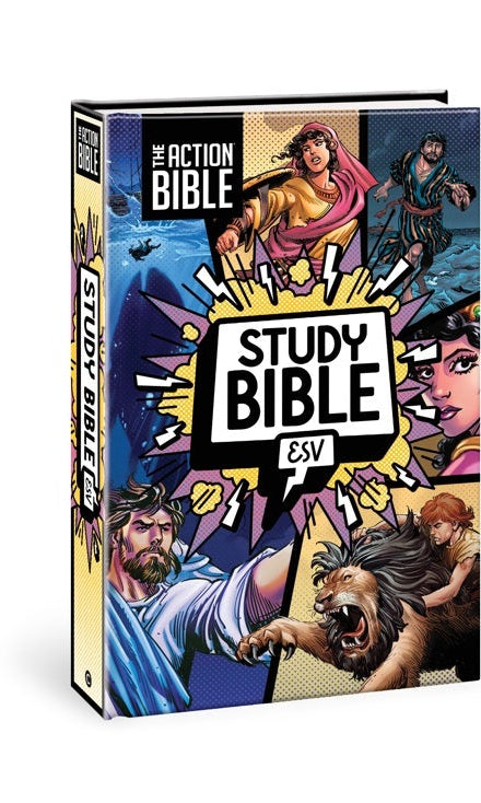 Cover image for The Action Bible Study Bible Esv, Hardcover, Full Color, isbn: 9780830787470