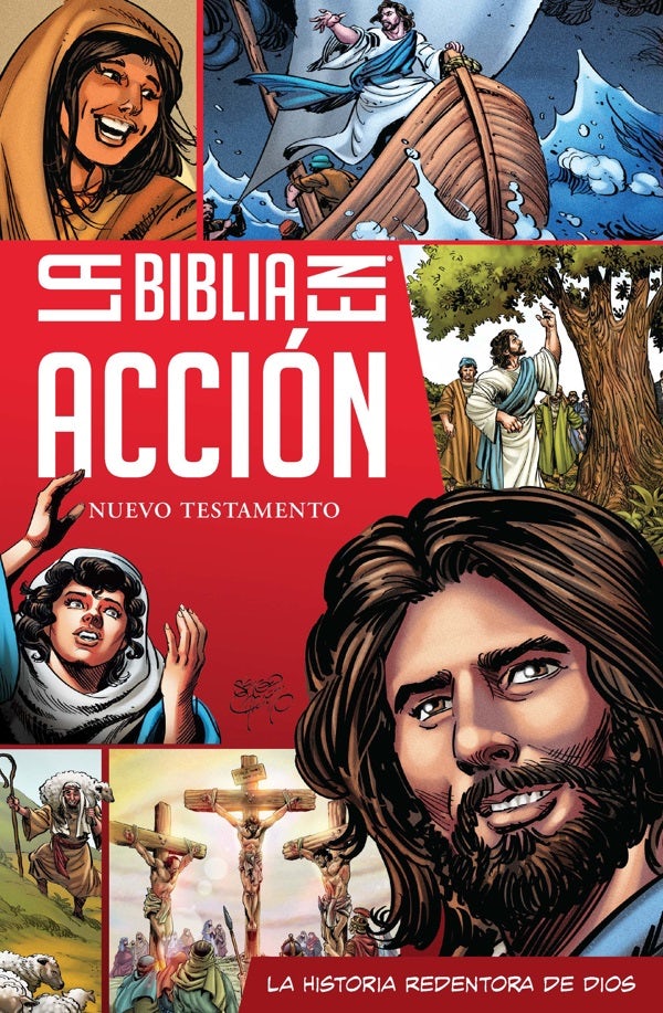 Cover image for La Biblia En Acción Nuevo Testamento (the Action Bible Spanish New Testament) (Spanish), isbn: 9780830788958