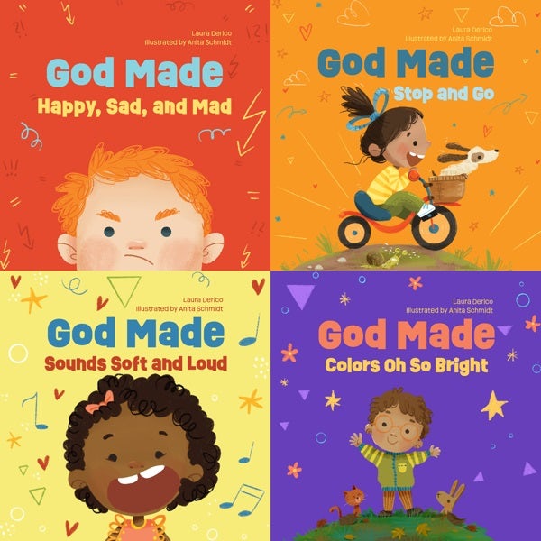 Cover image for God Made All of Me 4-Pack (Books for Babies and Toddlers about Feelings, Actions, Colors, and Sounds), isbn: 9780830791552