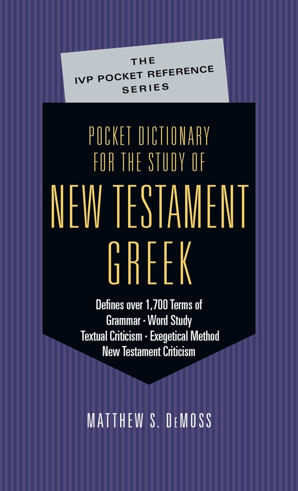 Cover image for Pocket Dictionary for the Study of New Testament Greek, isbn: 9780830814640