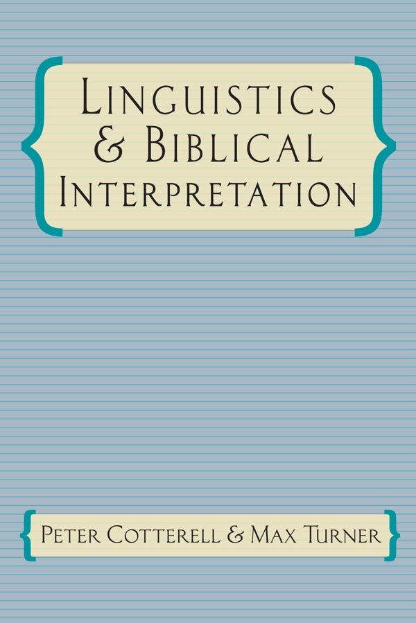 Cover image for Linguistics & Biblical Interpretation, isbn: 9780830817511