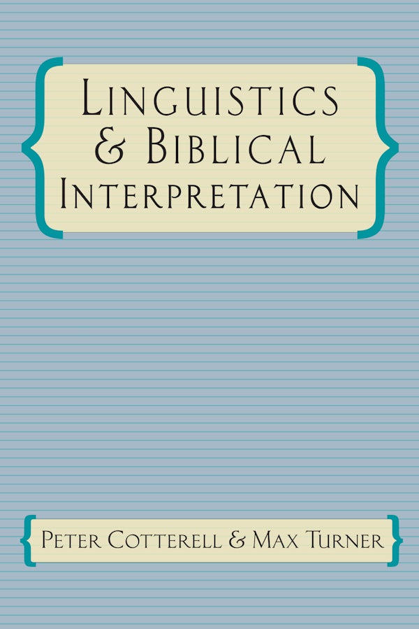 Cover image for Linguistics & Biblical Interpretation, isbn: 9780830817511