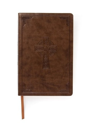 Cover image for CSB Large Print Personal Size Reference Bible, Brown Celtic Cross Leathertouch, isbn: 9781087731124