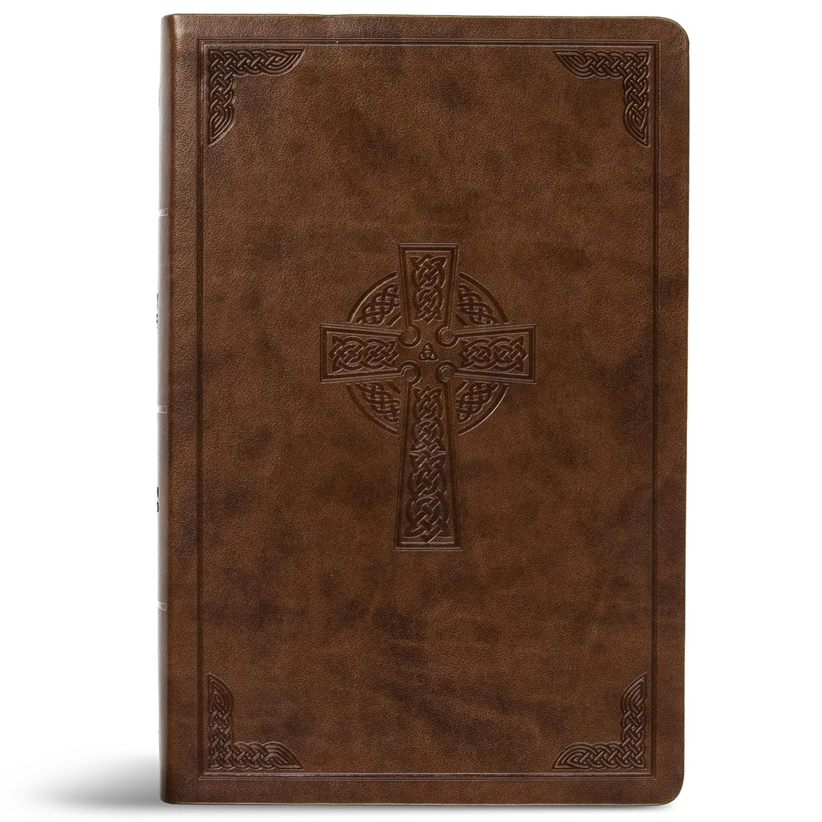 Cover image for CSB Large Print Personal Size Reference Bible, Brown Celtic Cross Leathertouch, isbn: 9781087731124