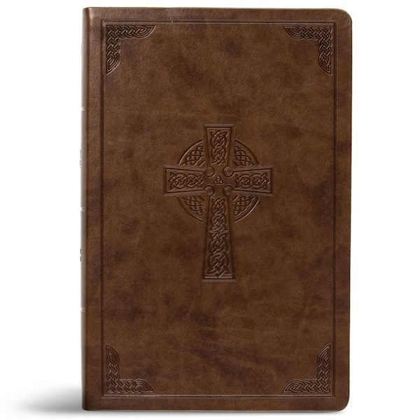 Cover image for CSB Large Print Personal Size Reference Bible, Digital Study Edition, Easy-To-Read Optimal Type, Brown Celtic Cross Leathertouch, isbn: 9781087731124