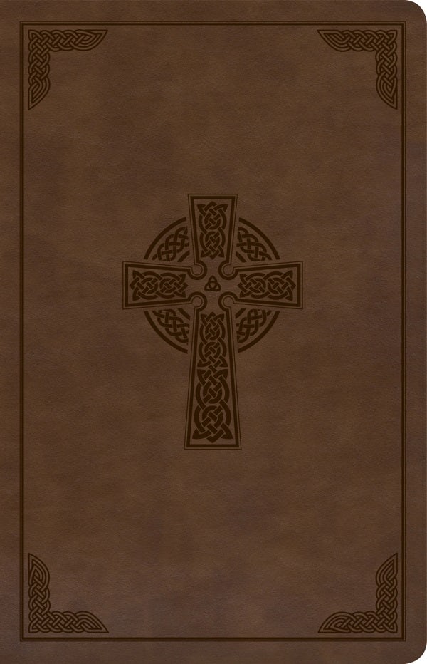 Cover image for KJV Large Print Personal Size Reference Bible, Brown Celtic Cross Leathertouch, isbn: 9781087742984