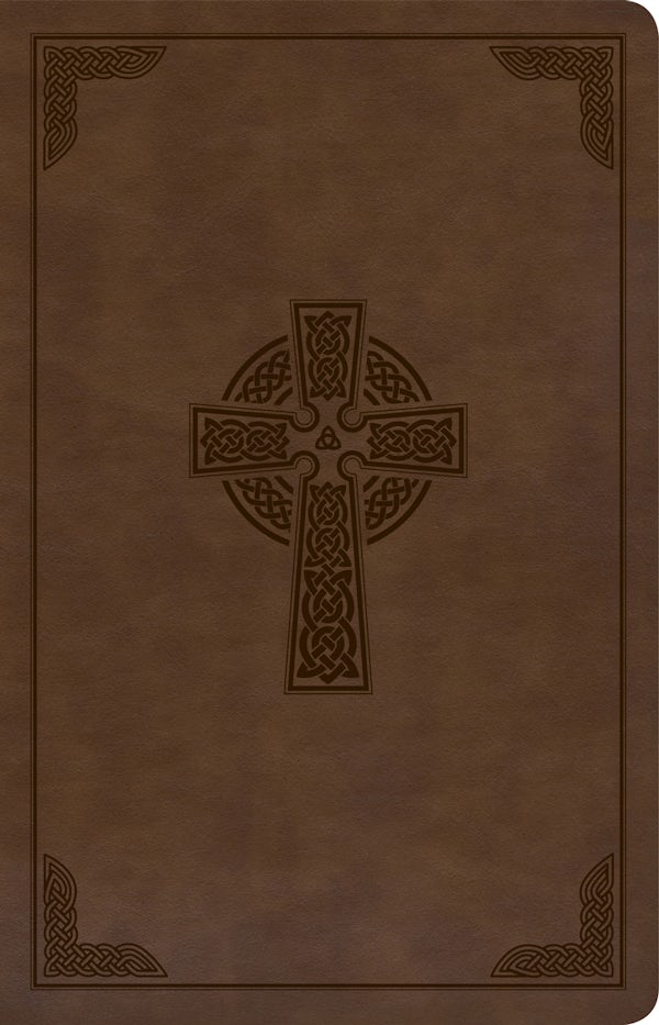 Cover image for KJV Large Print Personal Size Reference Bible, Brown Celtic Cross Leathertouch, isbn: 9781087742984