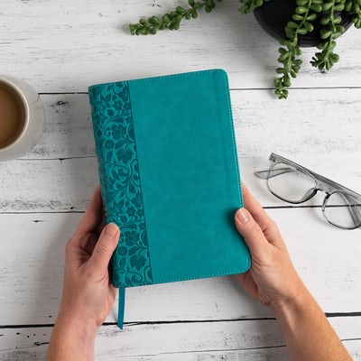 Cover image for NASB Large Print Personal Size Reference Bible, Teal Leathertouch, Indexed, isbn: 9781087757827