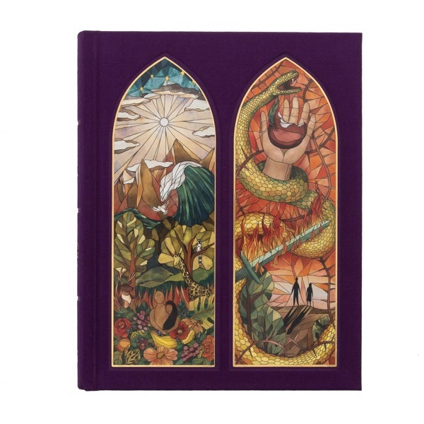 Cover image for CSB Notetaking Bible, Stained Glass Edition, Amethyst Cloth Over Board, isbn: 9781087762494