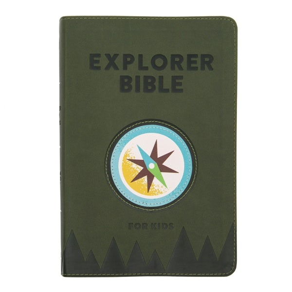 Cover image for CSB Explorer Bible for Kids, Olive Compass Leathertouch, isbn: 9781087765679