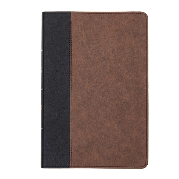 Cover image for CSB Large Print Thinline Bible, Black/Brown Leathertouch, isbn: 9781087774404