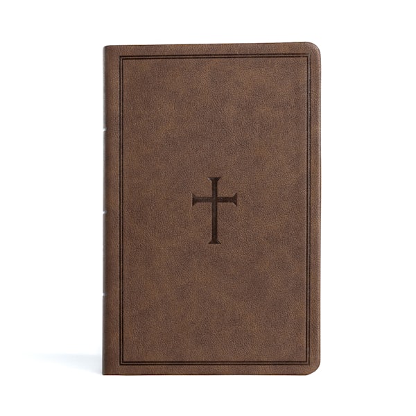 Cover image for CSB Large Print Personal Size Reference Bible, Digital Study Edition, Easy-To-Read Optimal Type, Brown Leathertouch, isbn: 9781087774459