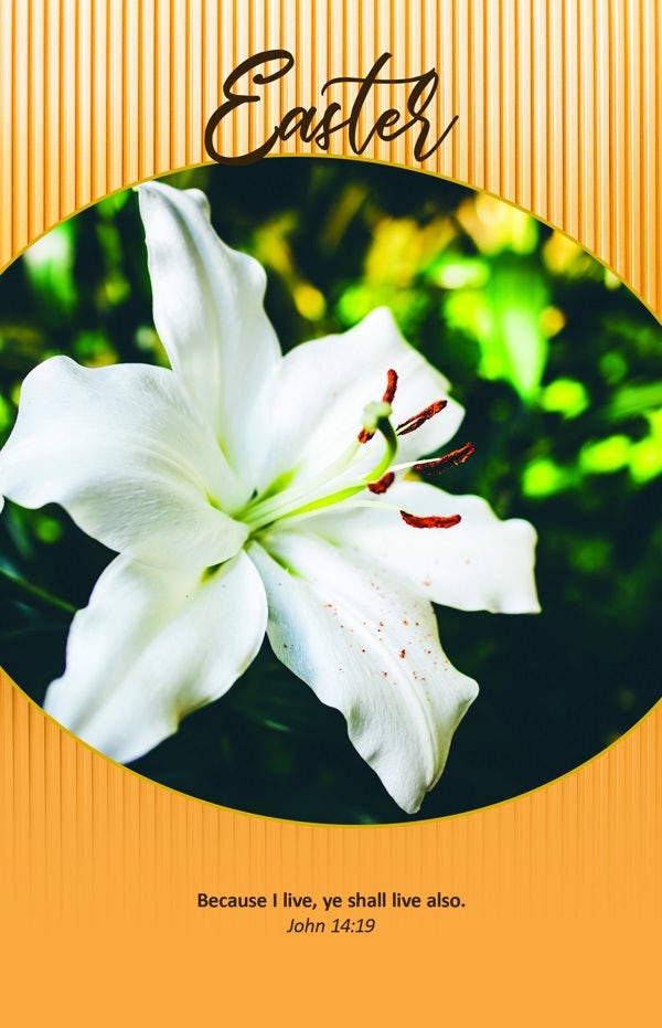 Cover image for Easter Bulletin: Because I Live (Package of 100), isbn: 9781087775463