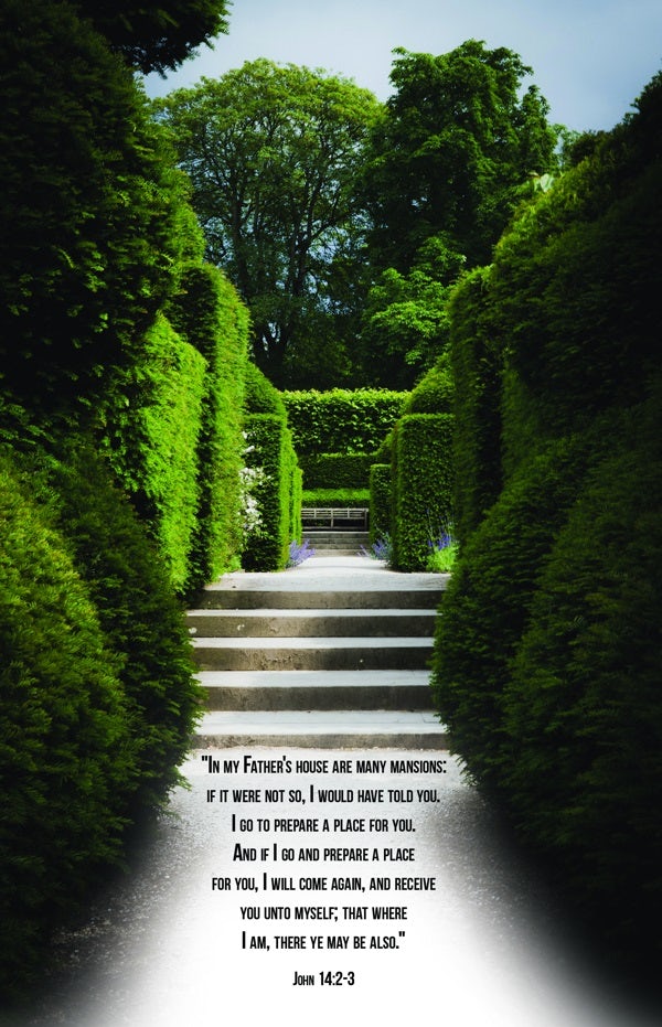 Cover image for Funeral Bulletin: Many Mansions (Package of 100), isbn: 9781087775494