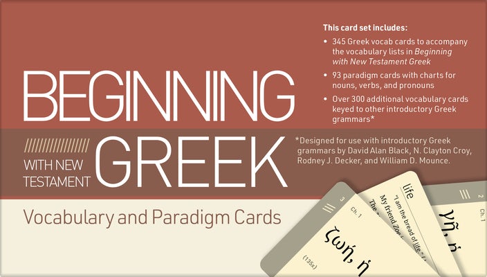 Cover image for Beginning with New Testament Greek Vocabulary and Paradigm Cards, isbn: 9781087778907