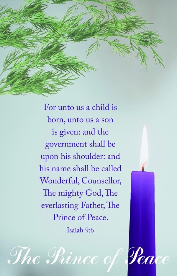 Cover image for Advent Bulletin: The Prince of Peace (Package of 100), isbn: 9781087781952