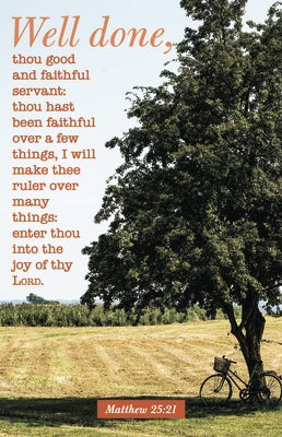 Cover image for Funeral Bulletin: Good and Faithful (Package of 100), isbn: 9781087782355