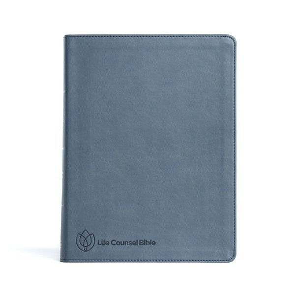 Cover image for CSB Life Counsel Bible, Slate Blue Leathertouch, Indexed, isbn: 9781087785646