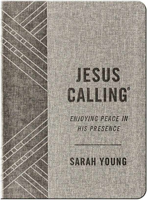 Cover image for Jesus Calling, Textured Gray Leathersoft, with Full Scriptures, isbn: 9781400215294