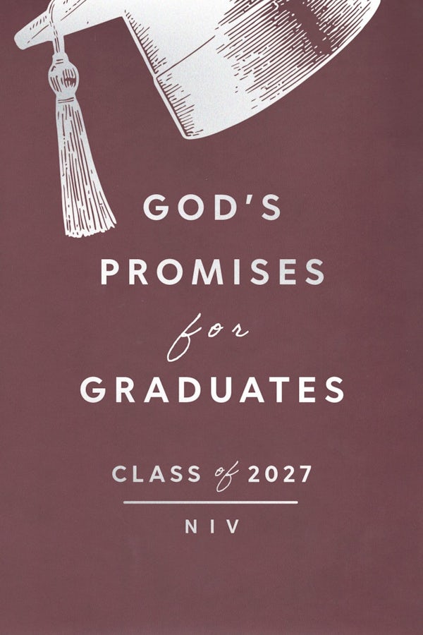Cover image for God's Promises for Graduates: Class of 2027 - Burgundy NIV, isbn: 9781400259700