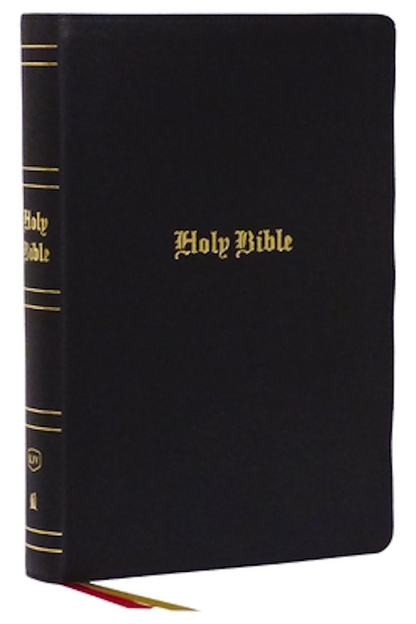 Cover image for KJV Holy Bible: Super Giant Print with 43,000 Cross References, Black Genuine Leather, Red Letter, Comfort Print: King James Version, isbn: 9781400329618