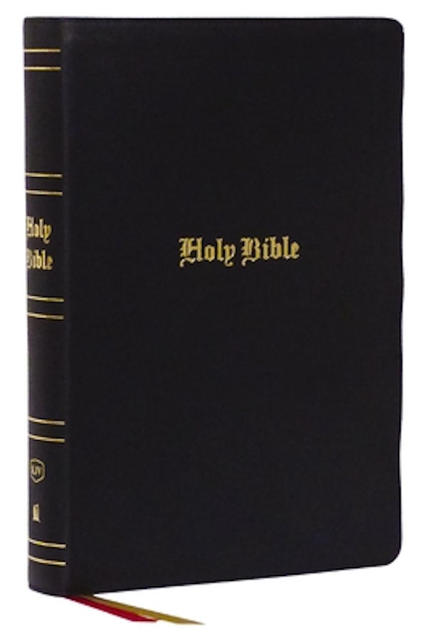 Cover image for KJV Holy Bible: Super Giant Print with 43,000 Cross References, Black Genuine Leather, Red Letter, Comfort Print (Thumb Indexed): King James Version, isbn: 9781400329717