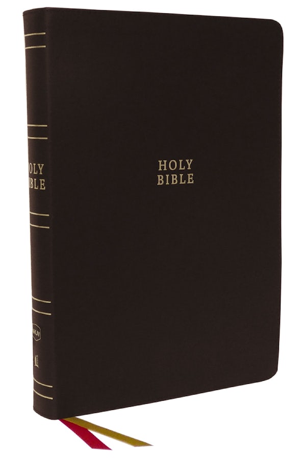 Cover image for NKJV Holy Bible, Super Giant Print Reference Bible, Brown Bonded Leather, 43,000 Cross References, Red Letter, Comfort Print: New King James Version, isbn: 9781400329878