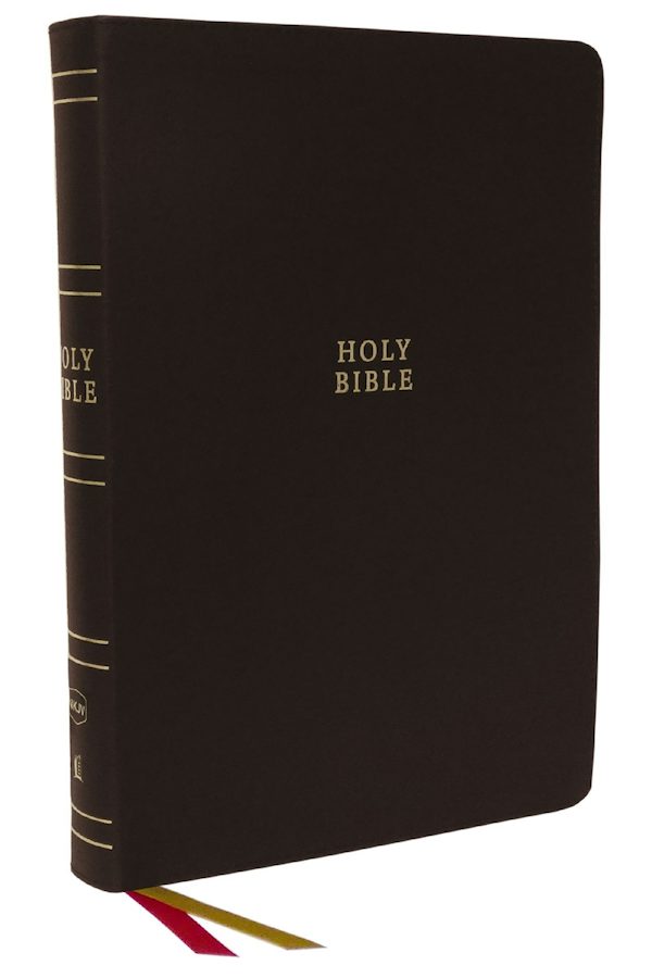 Cover image for NKJV Holy Bible, Super Giant Print Reference Bible, Brown Bonded Leather, 43,000 Cross References, Red Letter, Comfort Print: New King James Version, isbn: 9781400329878