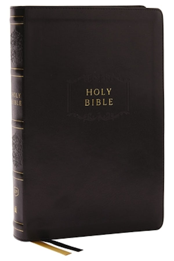 Cover image for KJV Holy Bible with 73,000 Center-Column Cross References, Black Leathersoft, Red Letter, Comfort Print: King James Version, isbn: 9781400330560