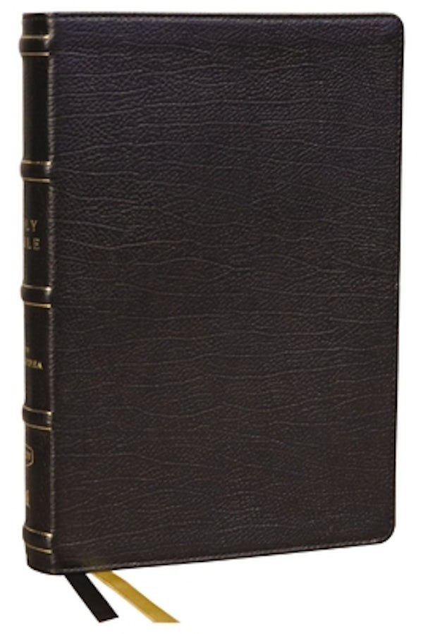 Cover image for KJV Holy Bible with Apocrypha and 73,000 Center-Column Cross References, Black Genuine Leather, Red Letter, Comfort Print: King James Version, isbn: 9781400332113