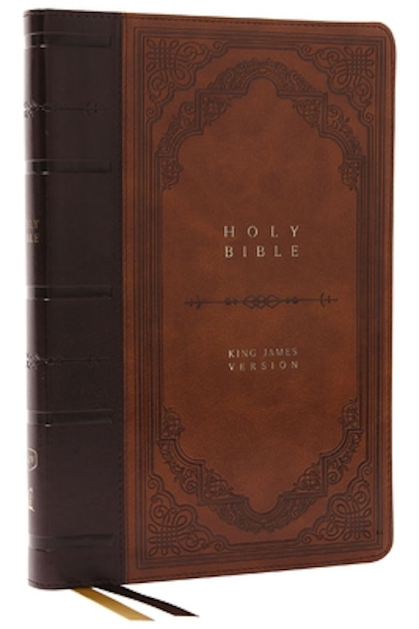 Cover image for KJV Holy Bible: Giant Print Thinline Bible, Brown Leathersoft, Red Letter, Comfort Print: King James Version (Vintage Series), isbn: 9781400332199