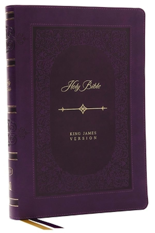 Cover image for KJV Holy Bible: Giant Print Thinline Bible, Purple Leathersoft, Red Letter, Comfort Print (Thumb Indexed): King James Version (Vintage Series), isbn: 9781400332342
