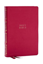 Cover image for Nkjv, Compact Center-Column Reference Bible, Dark Rose Leathersoft, Red Letter, Comfort Print (Thumb Indexed), isbn: 9781400333080
