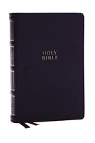 Cover image for Nkjv, Compact Center-Column Reference Bible, Black Genuine Leather, Red Letter, Comfort Print (Thumb Indexed), isbn: 9781400333103