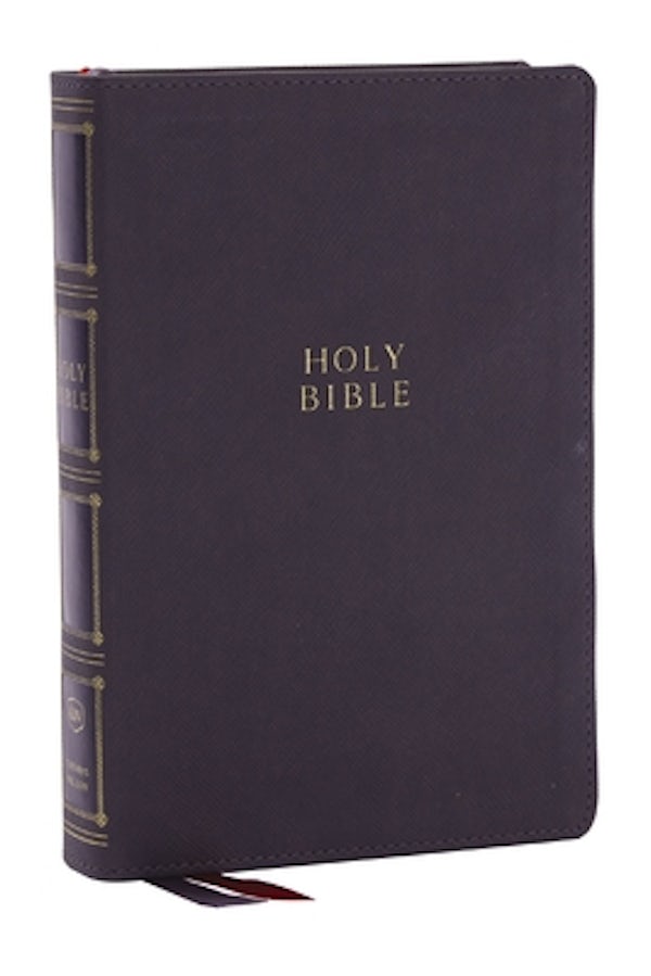 Cover image for KJV Holy Bible: Compact Bible with 43,000 Center-Column Cross References, Gray Leathersoft, Red Letter, Comfort Print (Thumb Indexing): King James Version, isbn: 9781400333158