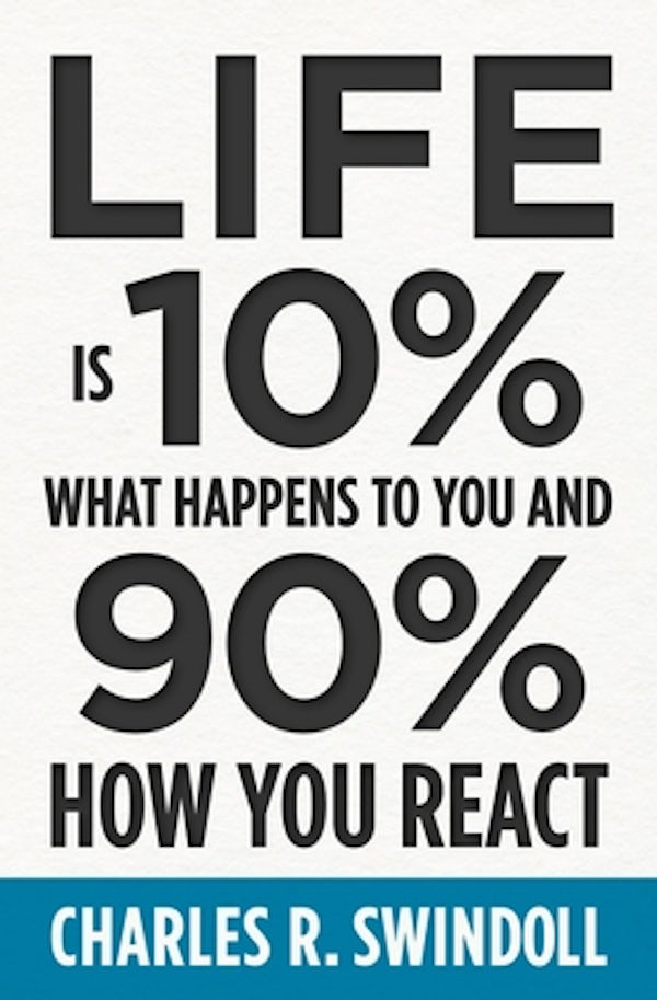 Cover image for Life Is 10% What Happens to You and 90% How You React, isbn: 9781400333271