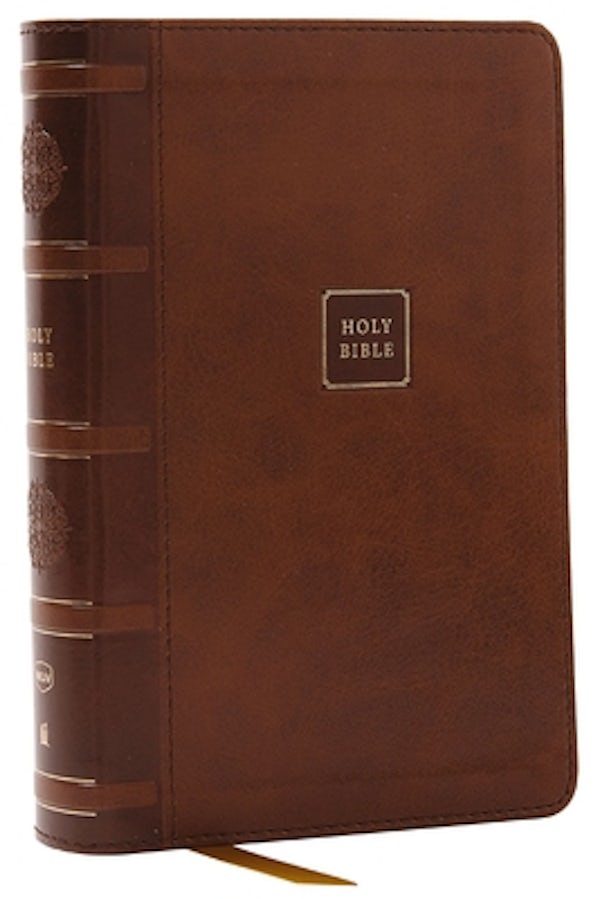 Cover image for NKJV Compact Paragraph-Style Bible W/ 43,000 Cross References, Brown Leathersoft, Red Letter, Comfort Print: Holy Bible, New King James Version, isbn: 9781400333363